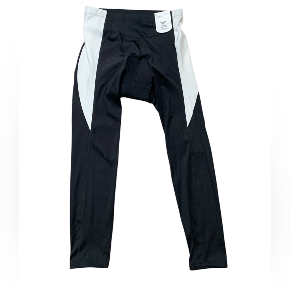 Xersion‎ Mens Bicycle Pants Black White Padded Cycling Leggings Large 304940